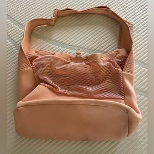 Women's Peach Shoulder Bag - Mesh Detail